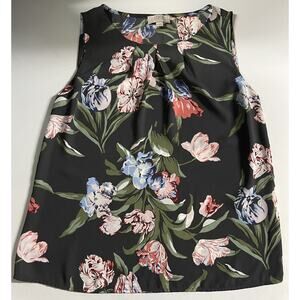 Loft womens sleeveless multicolor floral size SP